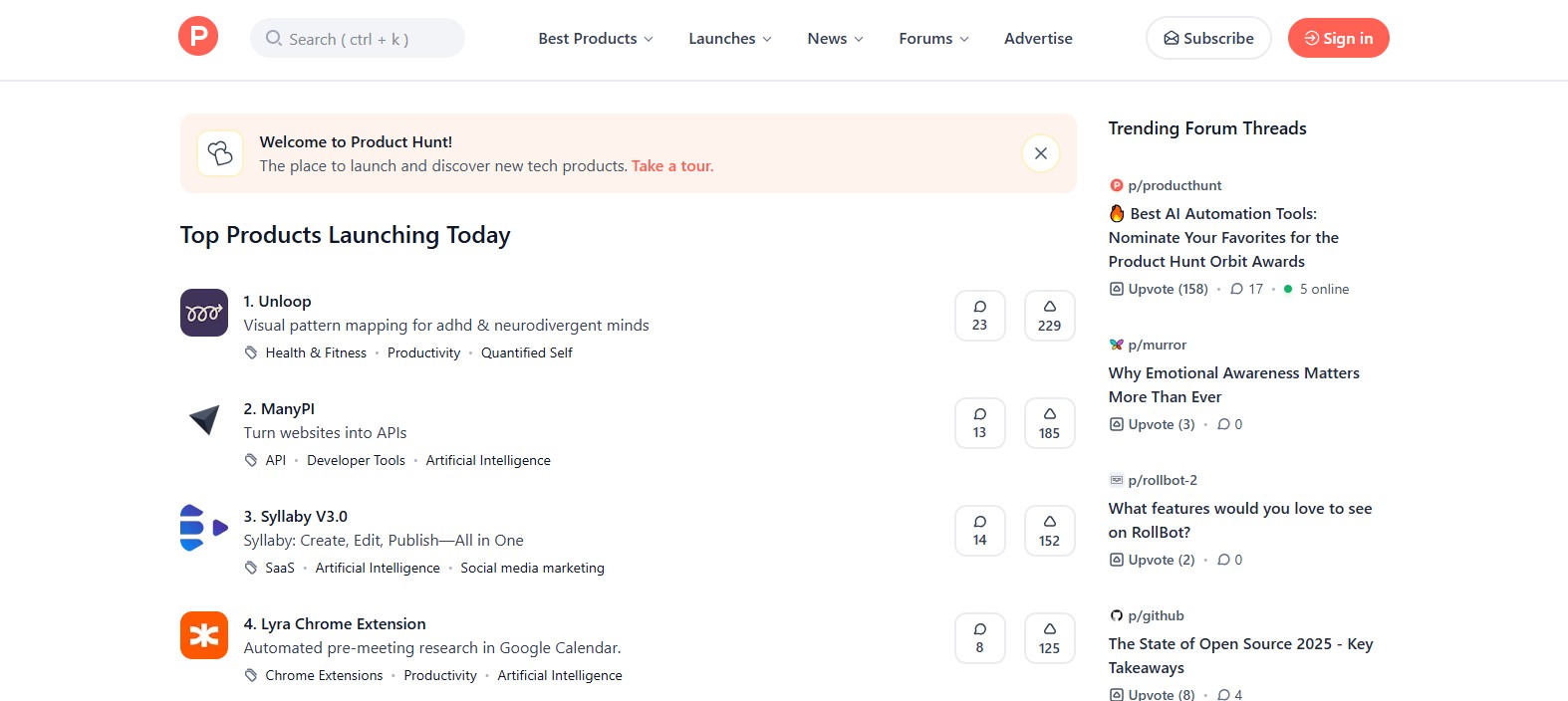 Product hunt-Best Community Platforms