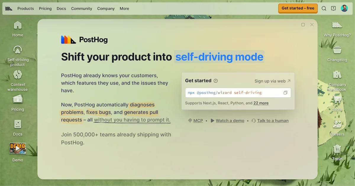 PostHog official product image