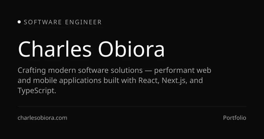 Charles Obiora — official profile artwork
