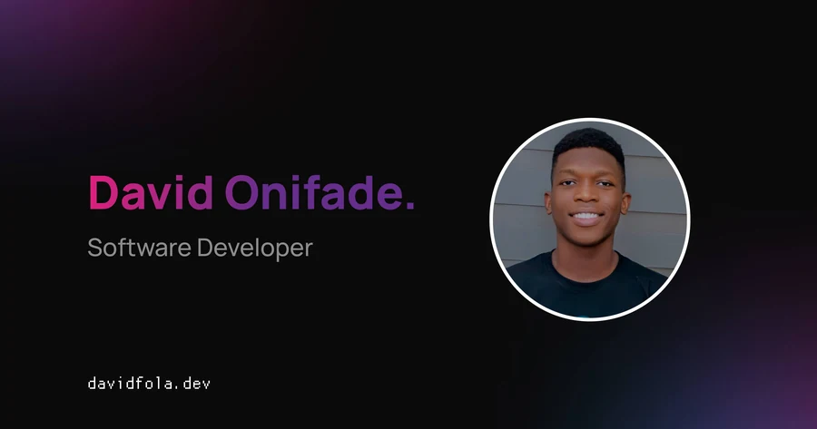 David Onifade — official profile artwork