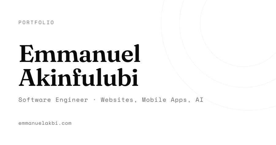 Emmanuel Akinfulubi — official profile artwork