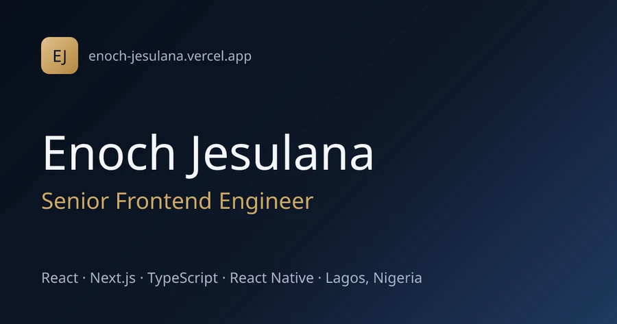 Enoch Jesulana — official profile artwork