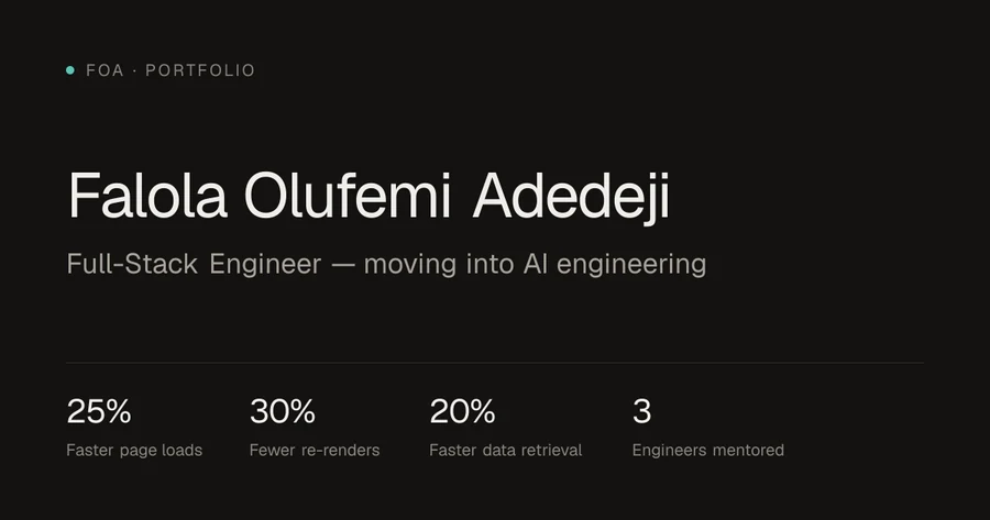 Falola Olufemi Adedeji — official profile artwork