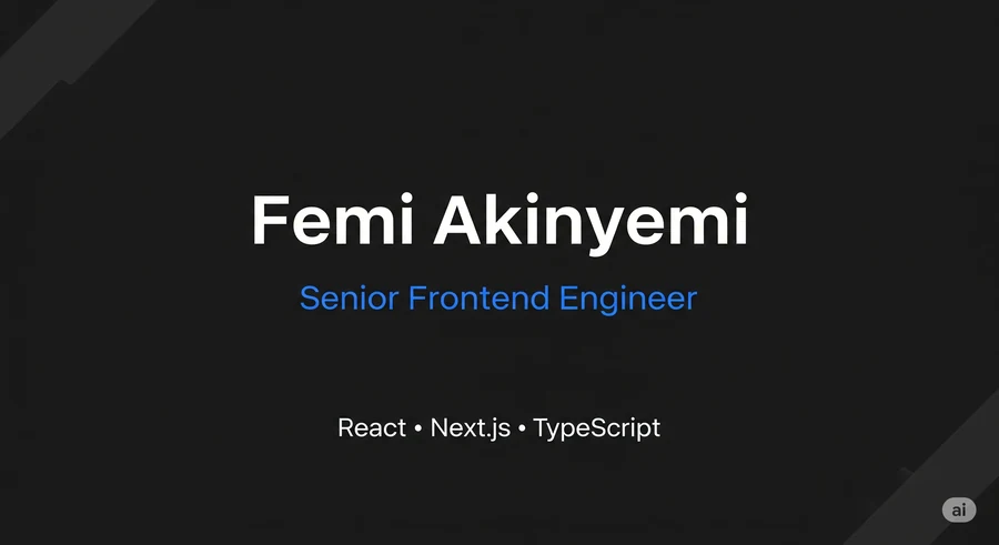 Femi Akinyemi — official profile artwork