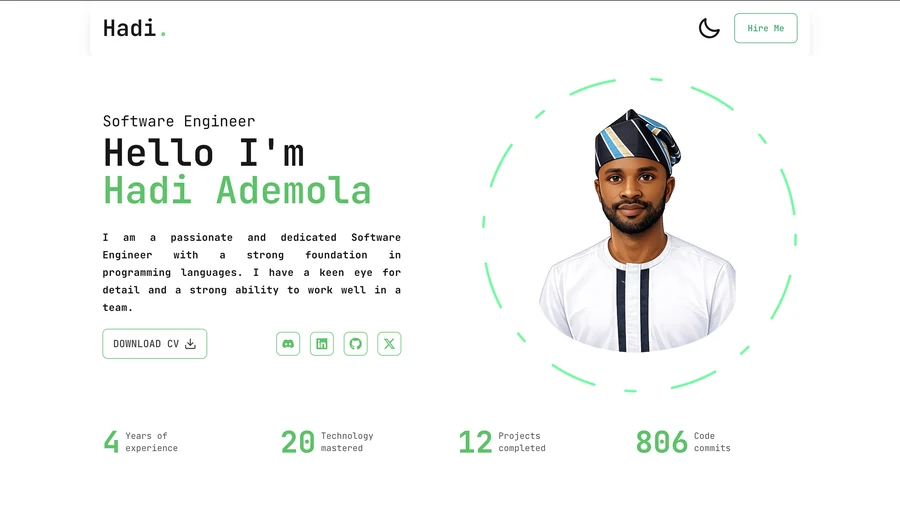 Hadi Ademola — official profile artwork