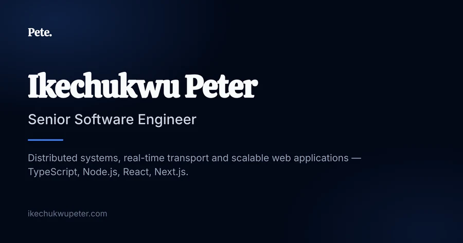 Ikechukwu Peter — official profile artwork