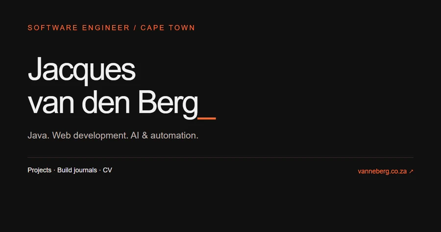 Jacques van den Berg — official profile artwork