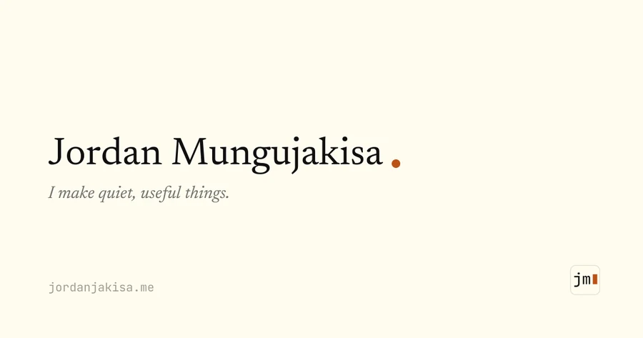 Jordan Mungujakisa — official profile artwork