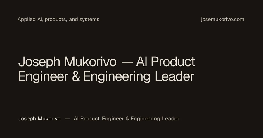 Joseph Mukorivo — official profile artwork