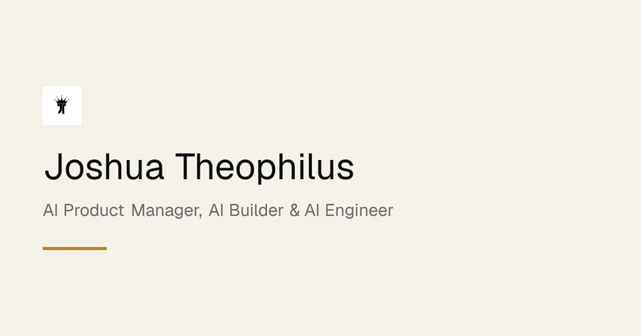 Joshua Theophilus — official profile artwork