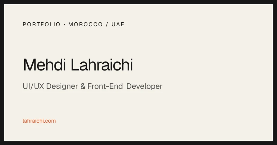 Mehdi Lahraichi — official profile artwork