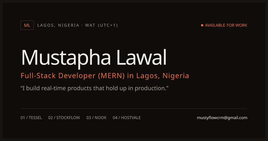 Mustapha Lawal — official profile artwork