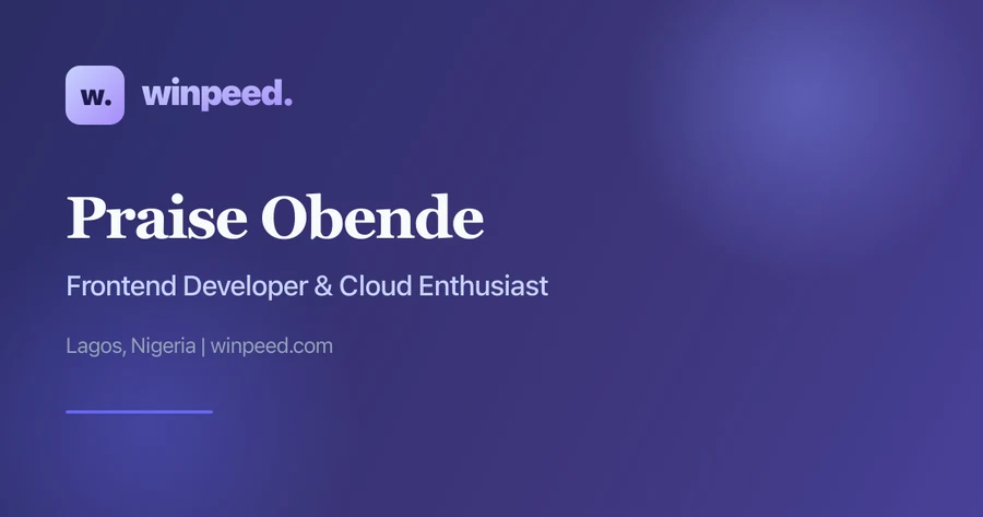 Praise Obende — official profile artwork