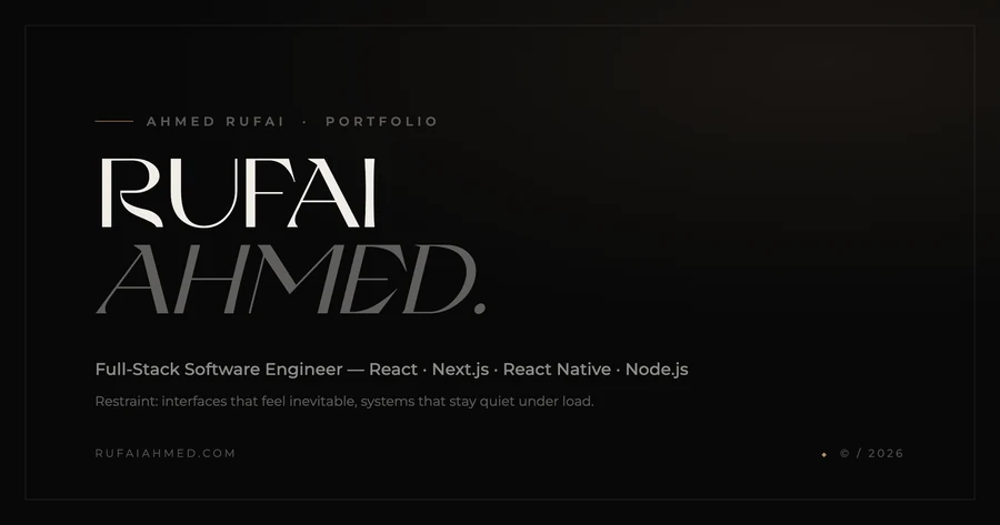 Rufai Ahmed — official profile artwork