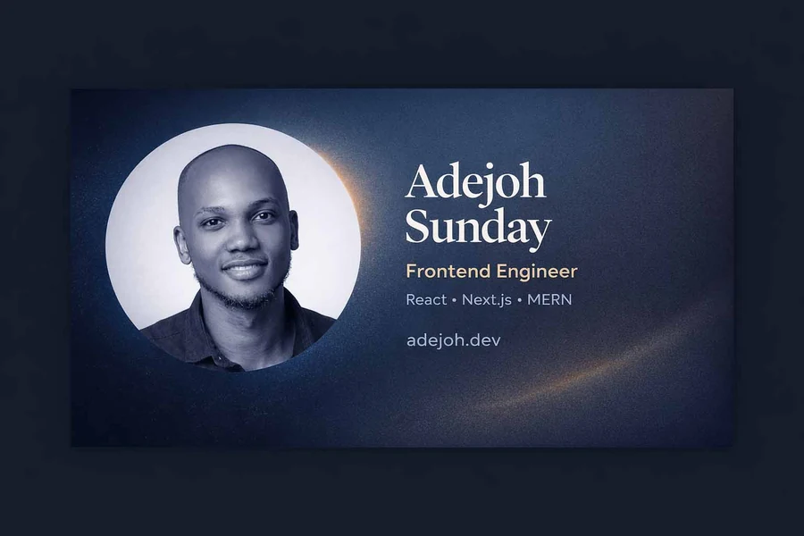 Sunday Ojochenemi Adejoh — official profile artwork