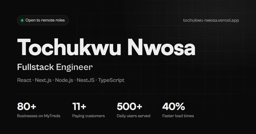 Tochukwu Nwosa — official profile artwork