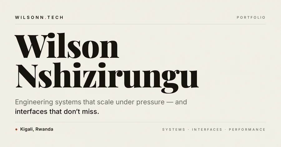 Wilson Nshizirungu — official profile artwork