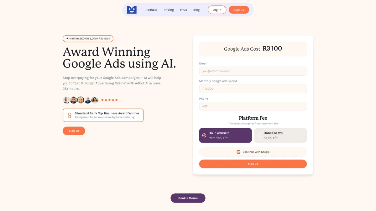 Adbot official website image